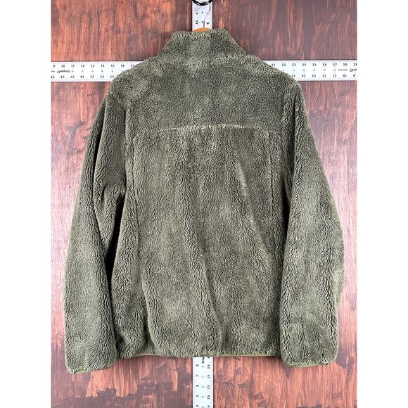 Gerry Hi Pule Half Snap Sweater Fleece Sherpa Jacket Pullover Green Mens Large - Picture 6 of 6